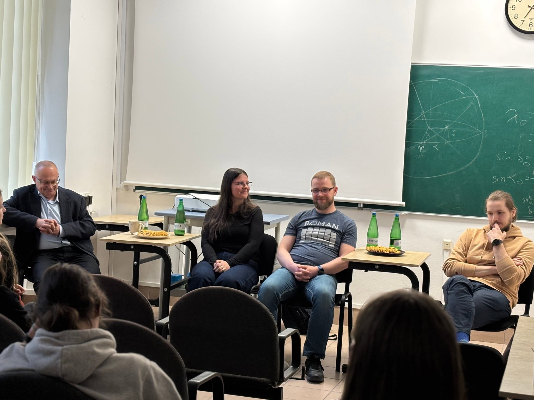 Paneliści spotkania dyskusyjnego 'Jak być dobrym Astronomem?'