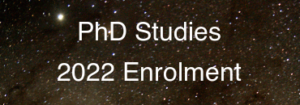PhD Studies 2022 Enrolment