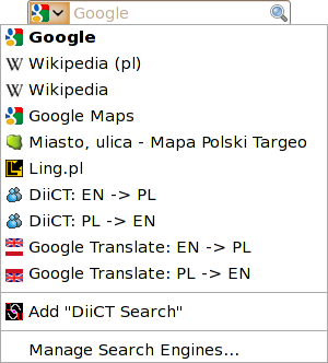 Search Engines list above